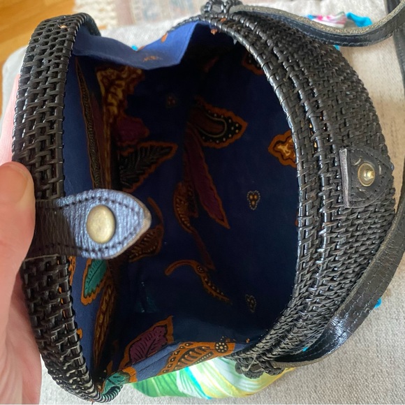 Handwoven Round Rattan Bag - Picture 4 of 5